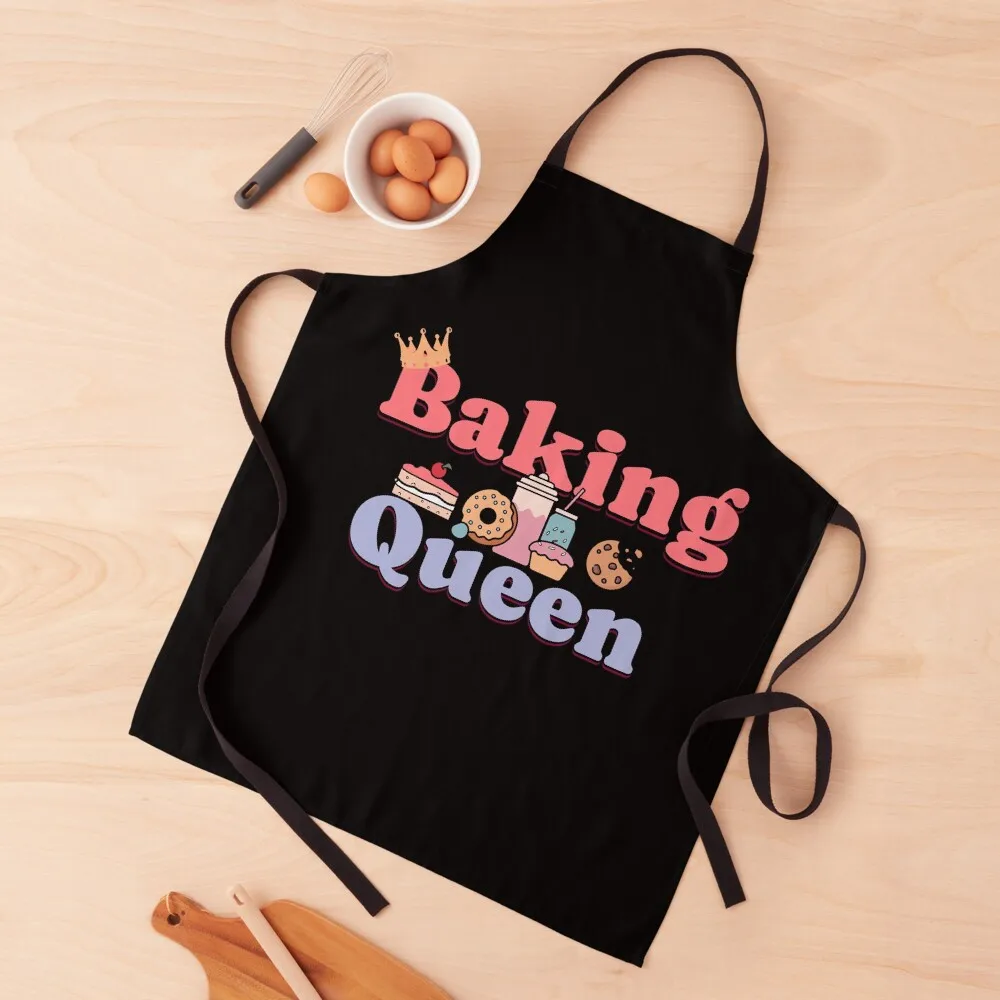 

Baking Queen Apron Manicurists Bib For Kitchen Chef jacket men Apron