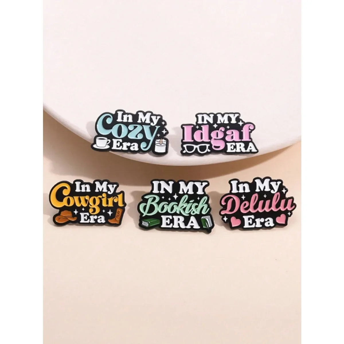 1 Inspirational English Metal Badge in My Bookish Era Cool and Exquisite Metal Brooch Badge