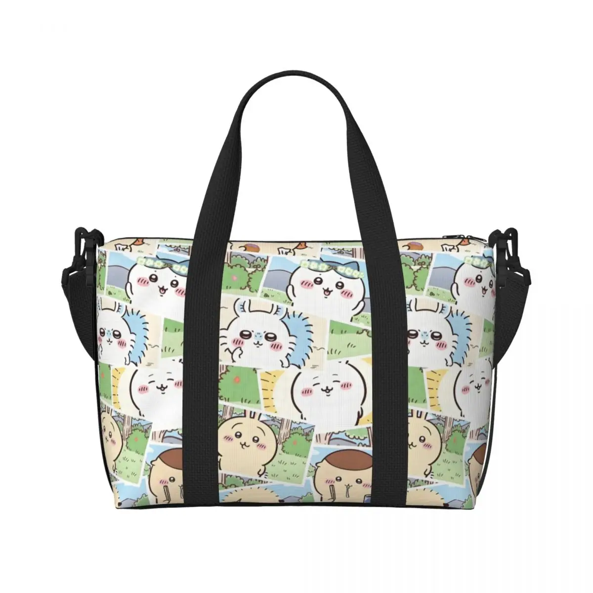 

Женская большая сумка Chiikawa на заказ, большая вместительная милая мультяшная пляжная дорожная сумка на плечо для спортзала