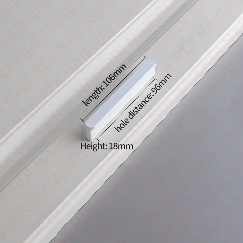 Naierdi weiß lange Schrank griffe Aluminium legierung 800-1200mm versteckte Möbel Griff Schublade Knöpfe Schrank zieht