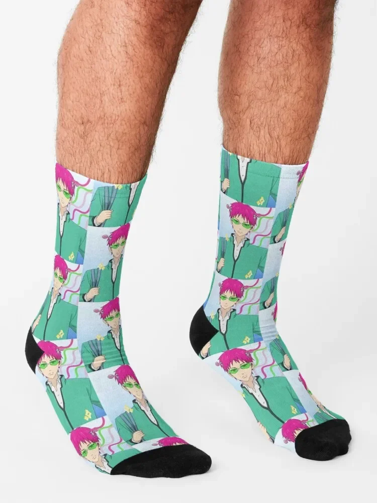 Saiki K anime Calcetines de golf para hombre y mujer, medias de regalo de Navidad