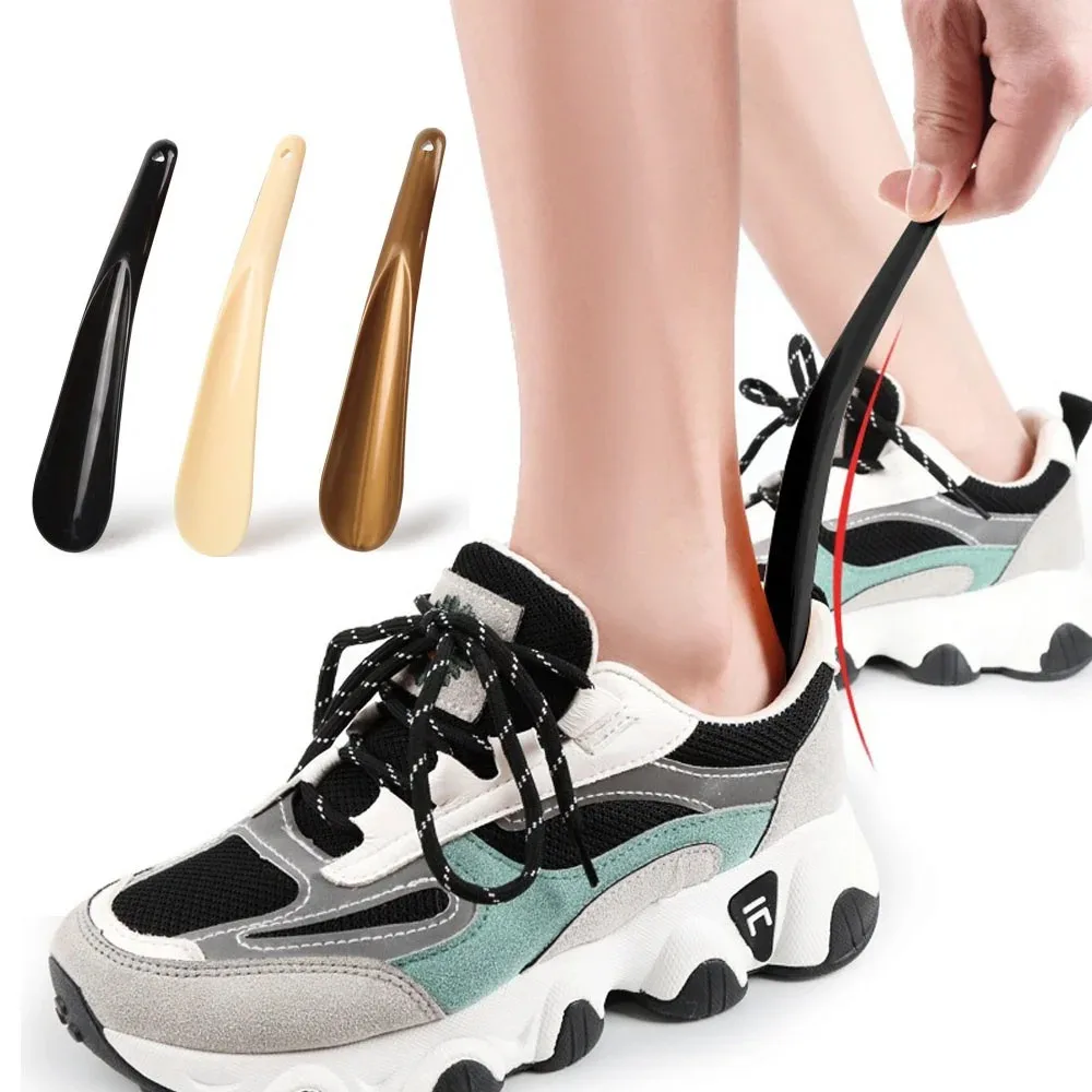 Small Plastic Shoehorn Mini Portable Travel Shoe Horn Easy Slip-On Shoe Helper Tool for Kids Adults