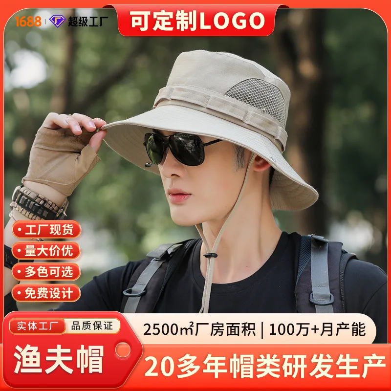 Premium Sun Protection Fisherman Hat for Men, Summer Outdoor Fishing Cap, Hiking Cycling Sports Trekking Hat