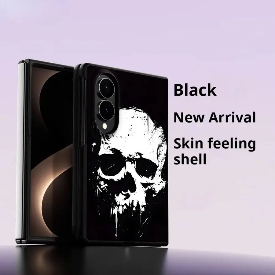 Horror Skull Art Luxury Phone Cover Case for Samsung Galaxy ZFold Wide Z Fold 8 Z Fold8 Wide ZFold8