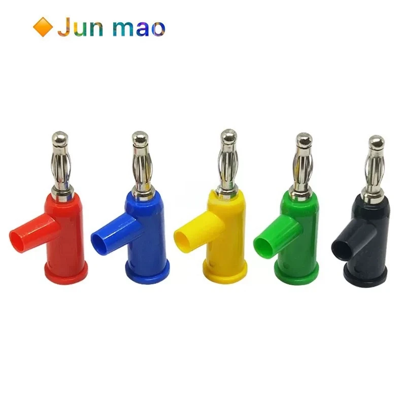 5pcs 4MM gun shaped banana plug lantern plug gun shaped non welding stackable side outlet gun shaped probe socket