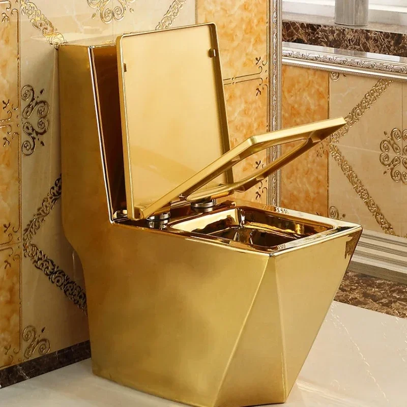 

Rainbow Water-Saving Toilet Color Ceramic Square Diamond Toilet
