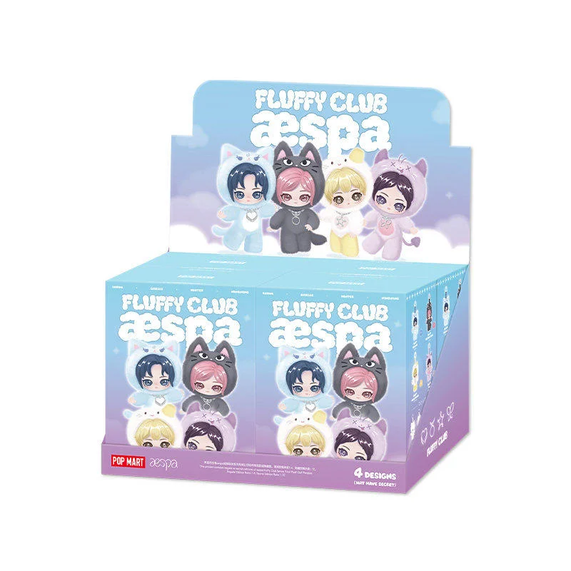 POPMART Aespa Fluffy Club Blind Box 4pcs Collectible Plush