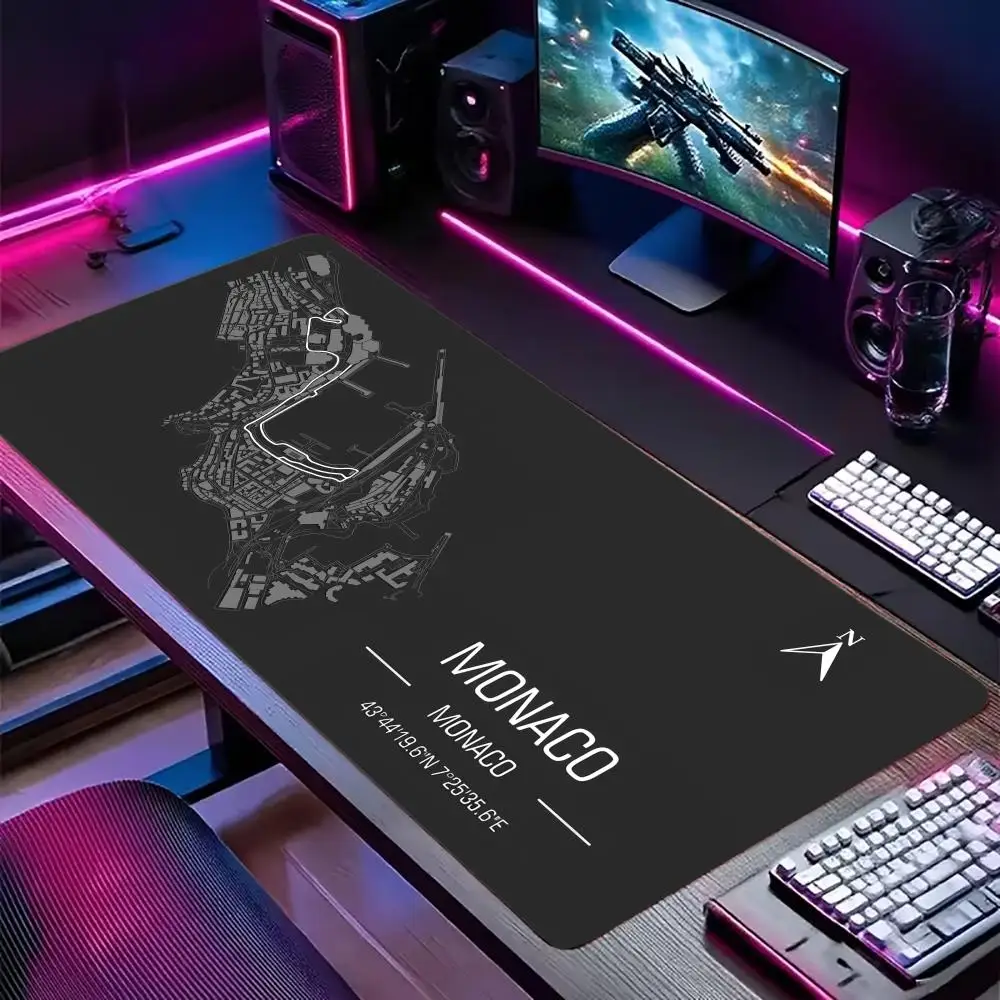 

Gamming Mouse Pad Large One racing circuit Game Table Mats XXL Rubber Anti-slip Gaming Keyboard Mousepads Long Desk Pads