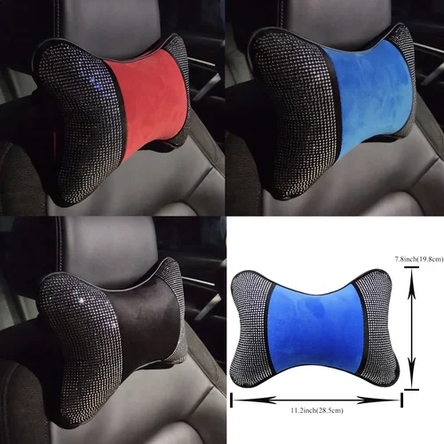 Imagen 2 del producto Almohadas para el cuello del coche, soporte cómodo Universal, reposacabezas único, se adapta a la mayoría de los accesorios para automóviles, rellena fibra