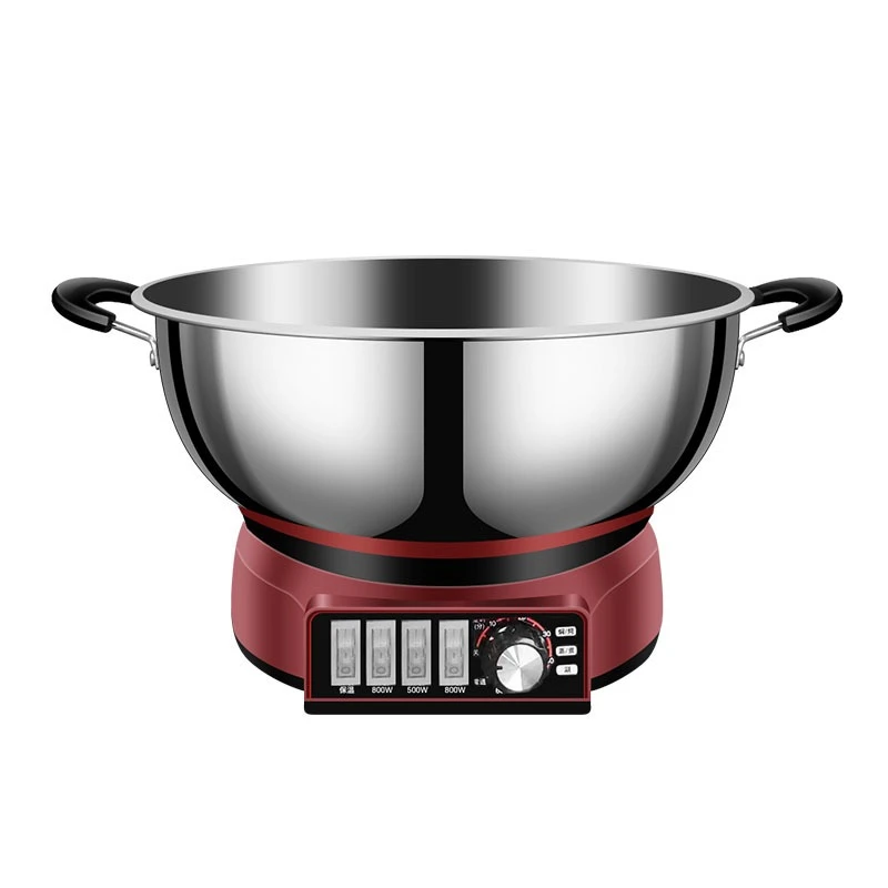 

Multifunctional electric heating pot Stainless steel electric cooking pot Steamer stew pot integrated