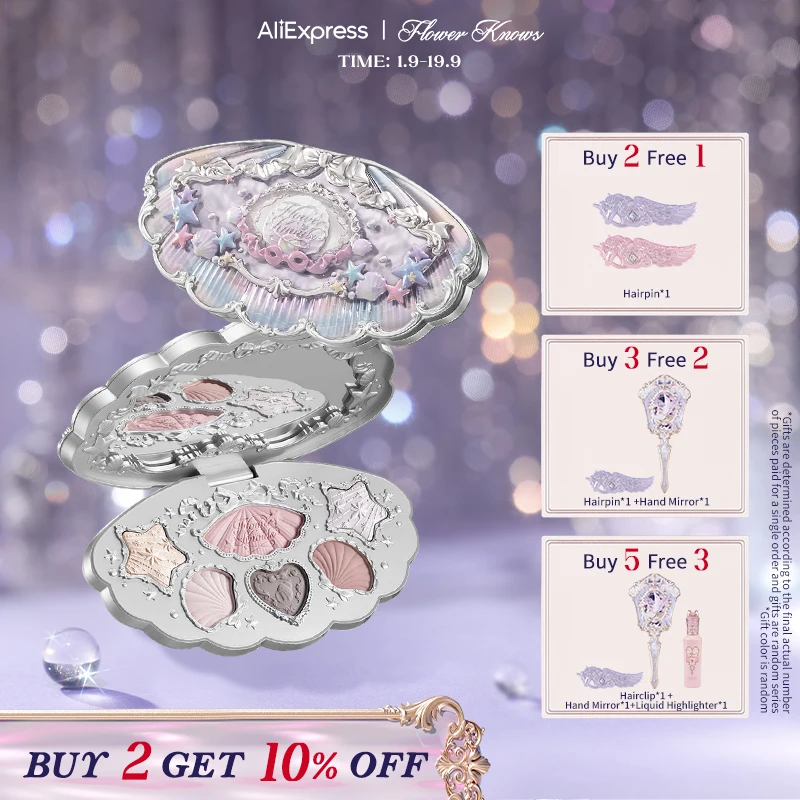 Flower Knows Shell's Jewel Collection 6-Color Makeup Palette
