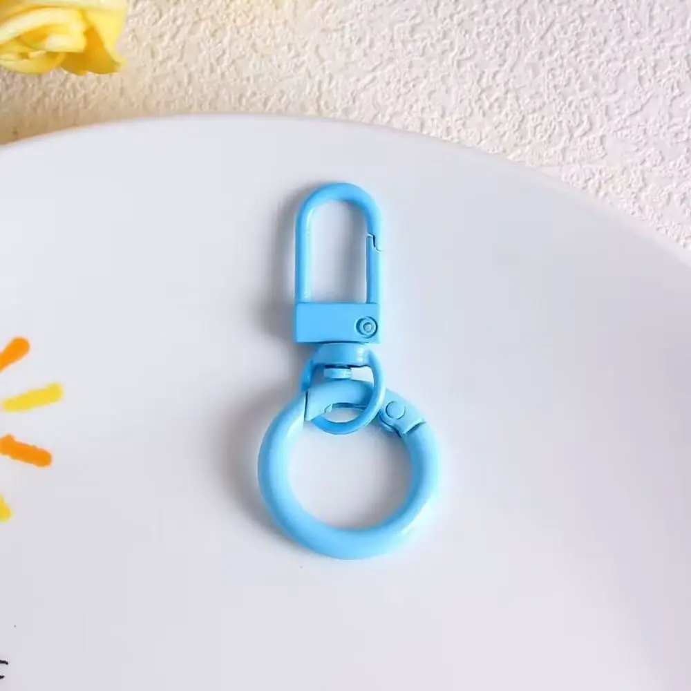 Candy Color Spring Clasp for Keyring Connecting Ring Split Ring DIY Jewelry Buckle Connector Metal Colorful