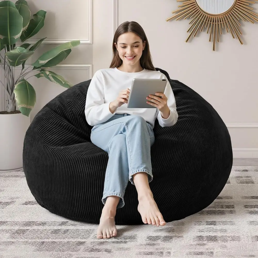 

Memory Foam Filled Teardrop Bean Bag Chair for Adults - Washable Cover, Ideal for Living Room or Bedroom