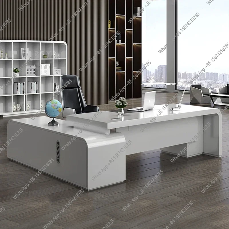 

Minimalist Modern Office Desk Organizer Boss Luxury In Stock Office Desk European High Quality Escritorio Oficina Furniture