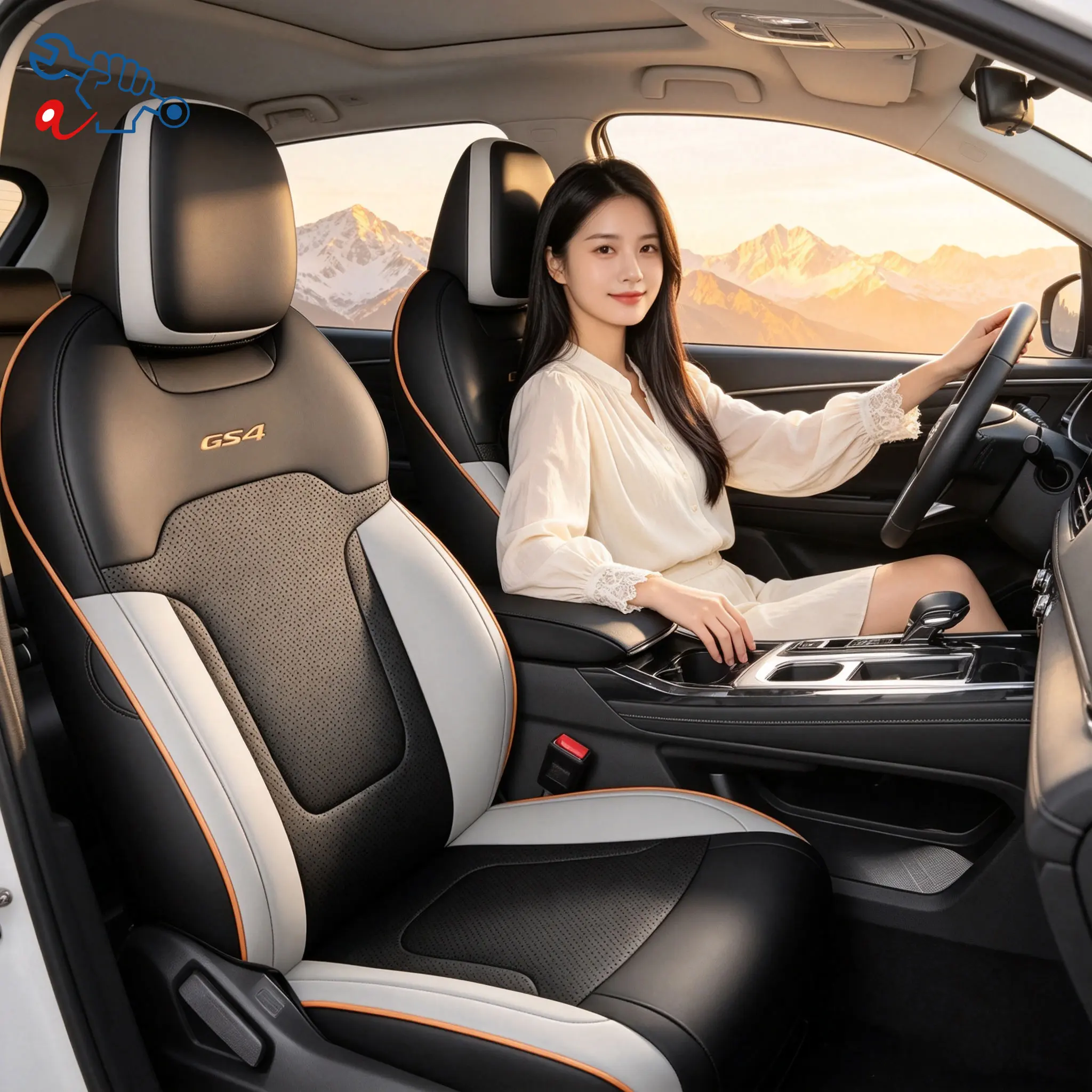 Left-Drive Car Seat Cover For GAC Trumpchi GS4 MAX 2024-2026 All Season Seat Cushion Custom Fit Full Surround Protective Covers