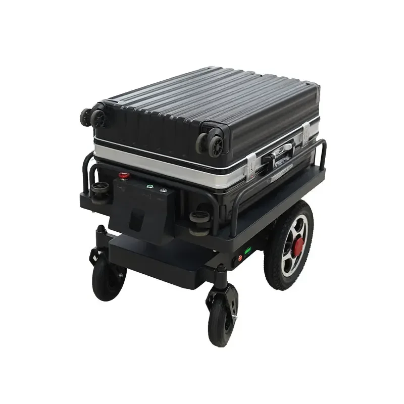 Electric Wheel Multi-layer Fruit Warehouse Order Picking Trolley Transportation Follow Robot Trolley