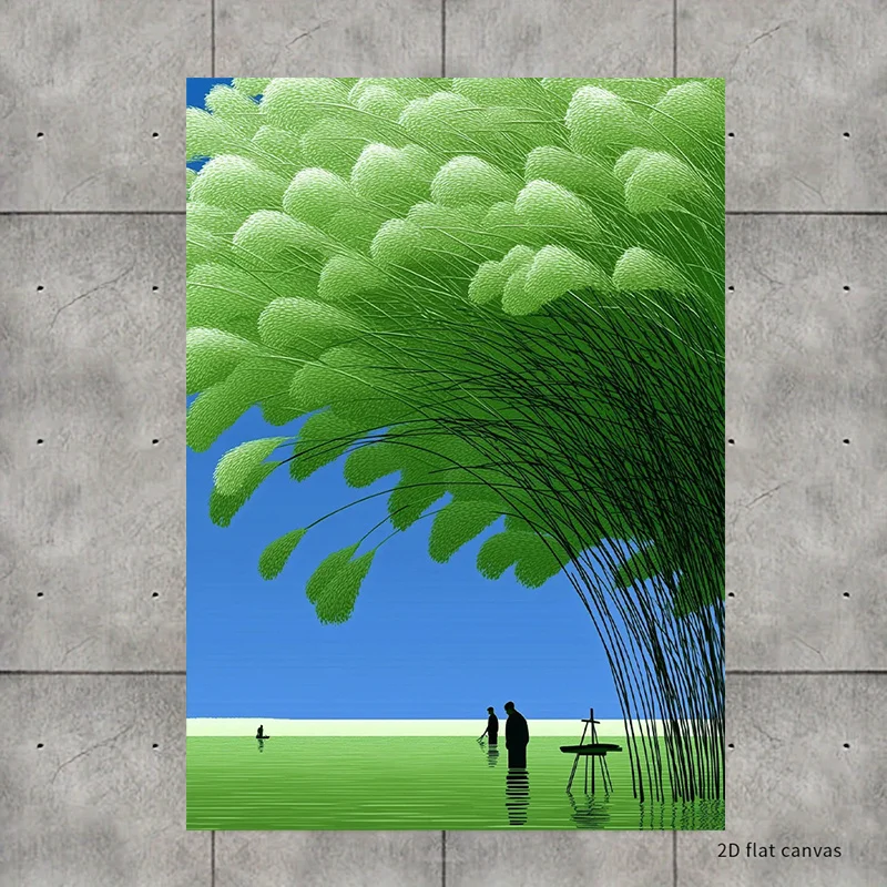 1pc Frameless Canvas Poster, Nature Scenery Wall Print, Peaceful Natural Landscape Wall Decor, Home Decoration & Gift, 2D Fla