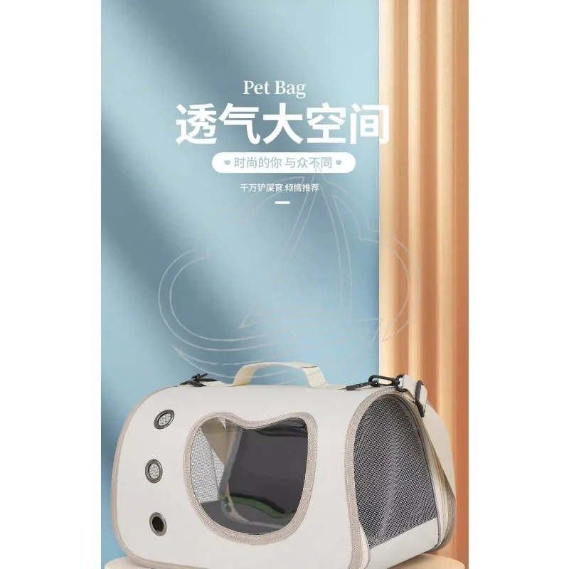 Large Capacity Pet Carrier Backpack, Space Capsule Design, Stress Relief for Cats and Dogs Outdoor Travel view 6