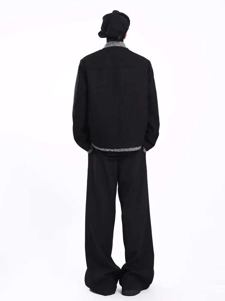 

Cleanfit ort Cotton-filled Thiened Autumn Winter Men's Jaet Sli oulder-Length Collar Zipper Closure Warm Outerwear