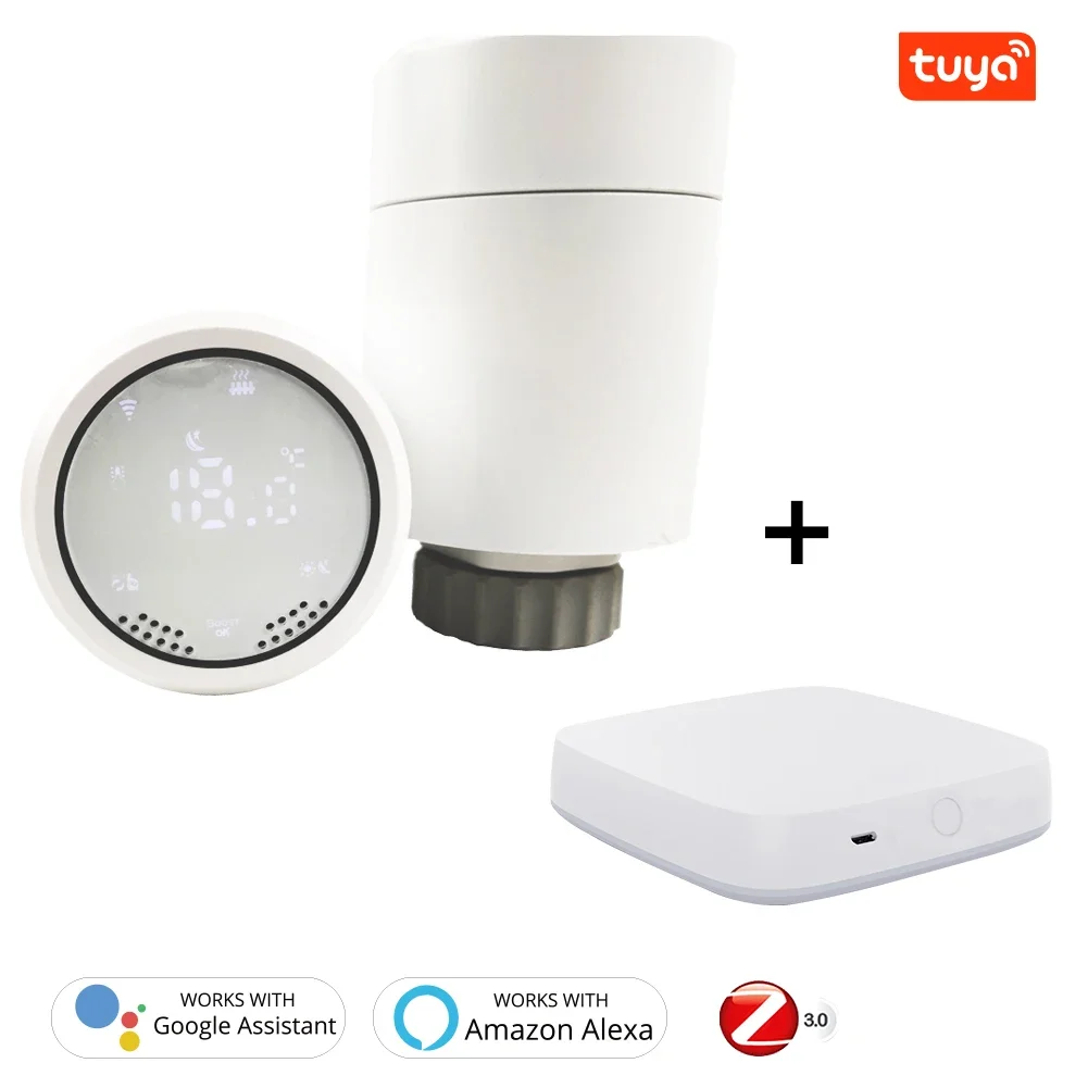 Smart Home Product Zigbee Digital TRV Radiator Valve Thermostat Add-on for Multi-Room Control  Intelligent Heating Controller