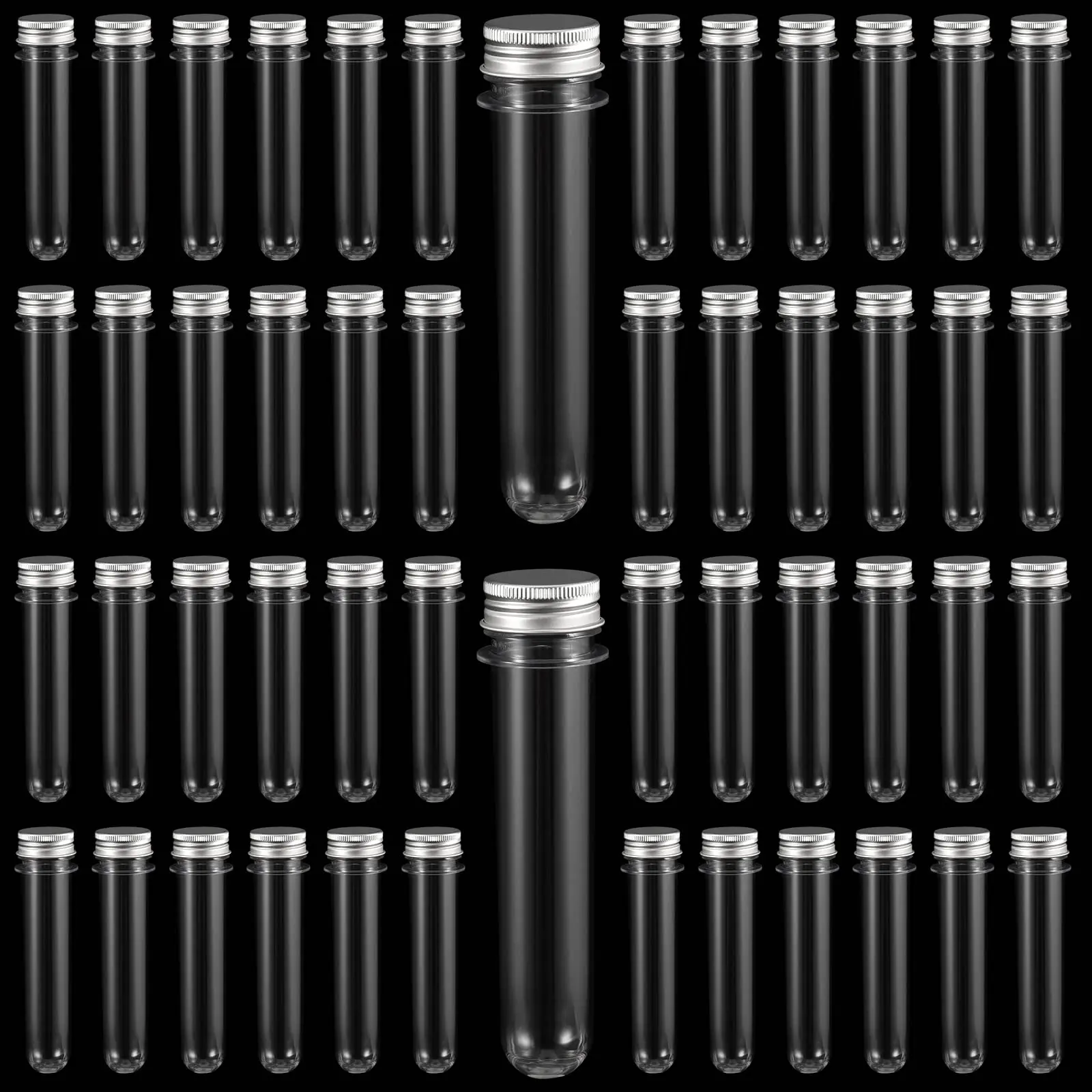

20Pcs 440ml Clear Test Tubes with Caps 140 x 25mm Plastic Storage Tubes for Gumball Plants Spices Candy