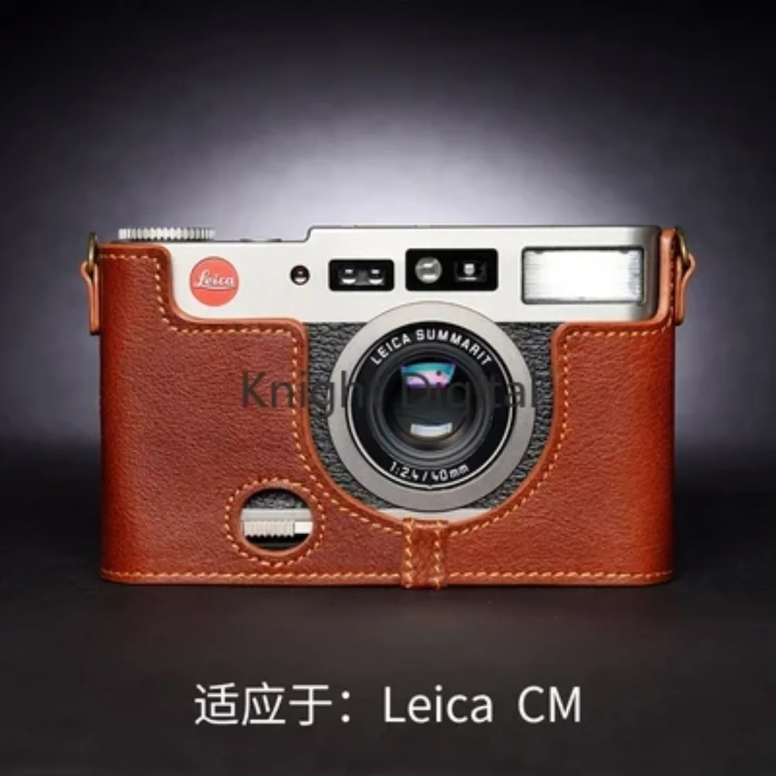 جلد البقر جلد طبيعي قاعدة جلدية واقية نصف حافظة ل Leica CM CM ZOOM حقيبة كاميرا حافظة شبه حافظة قاعدة شل يدوية الصنع