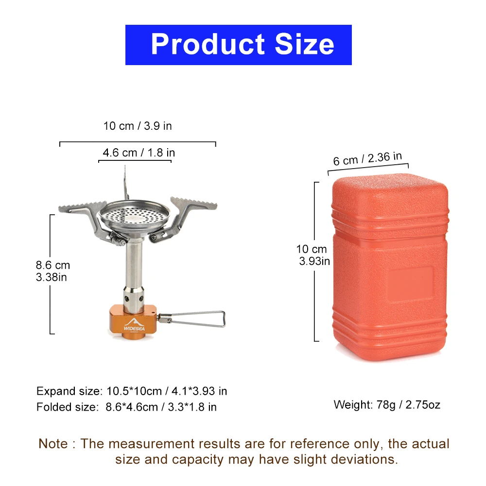 Widesea Camping Gas Burner Tourist Stove Outdoor Portable Heater Cooker Survival Survival Furnace Pocket Picnic Cookware 4PC