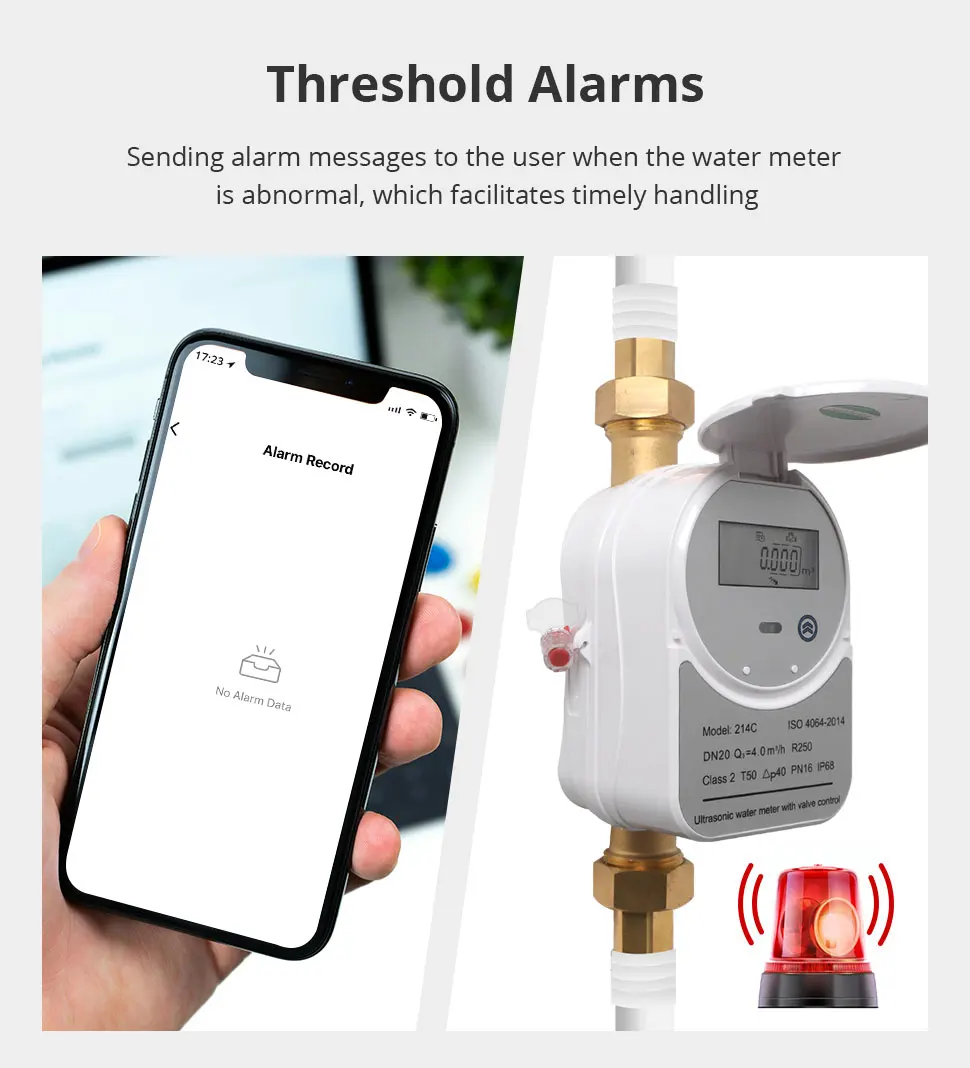 Zigbee Ultraschall-Wasserzähler DN15 DN20 DN25 mit Ventil, LCD-Display, Wassermenge, Durchflussverbrauch, Messung IP68, Arbeit mit Tuya – Detail 9