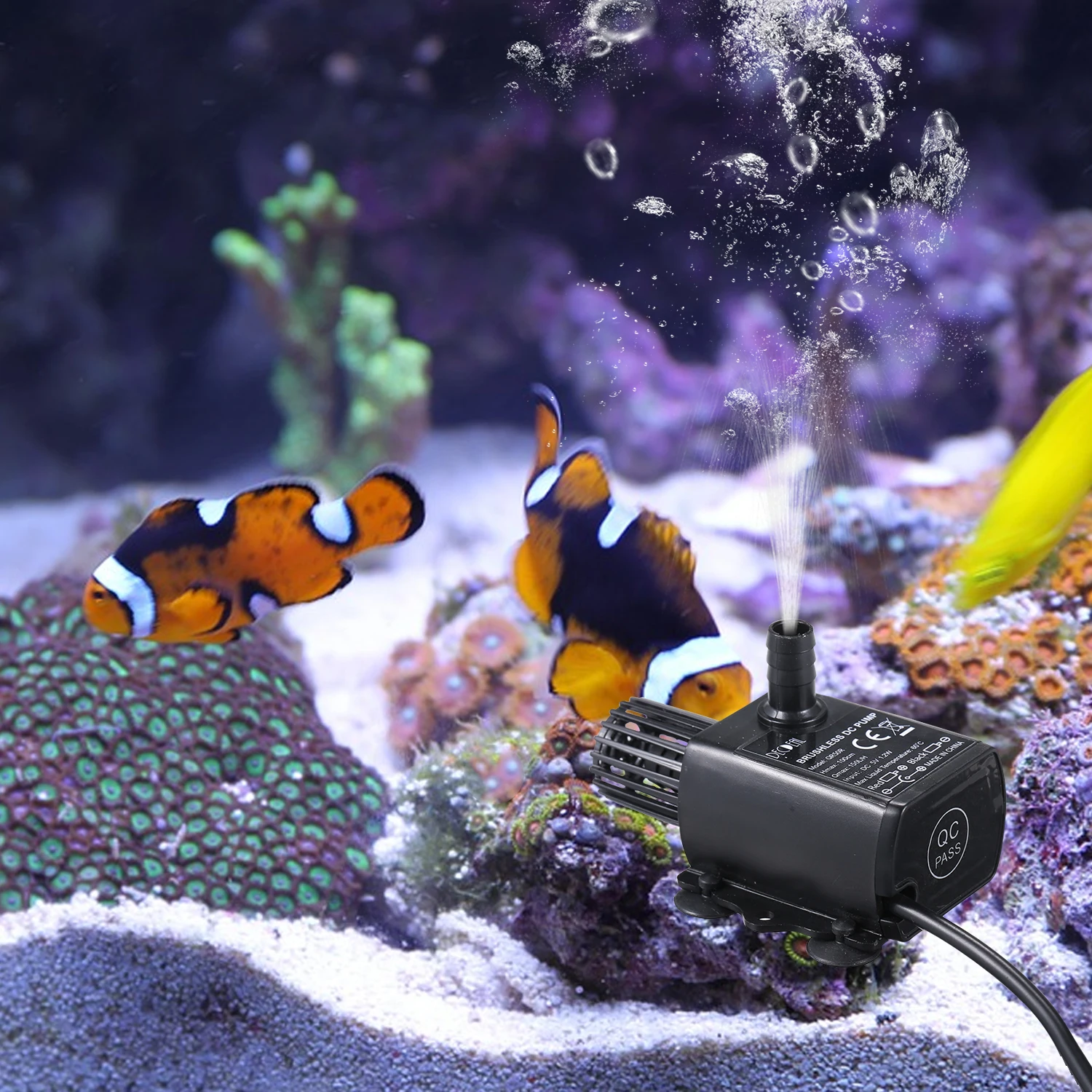Brushless Water Pump with Strainer Ultra-quiet Mini DC5V Oil Pump Waterproof Submersible Fountain Pump Aquarium Pond Circulating