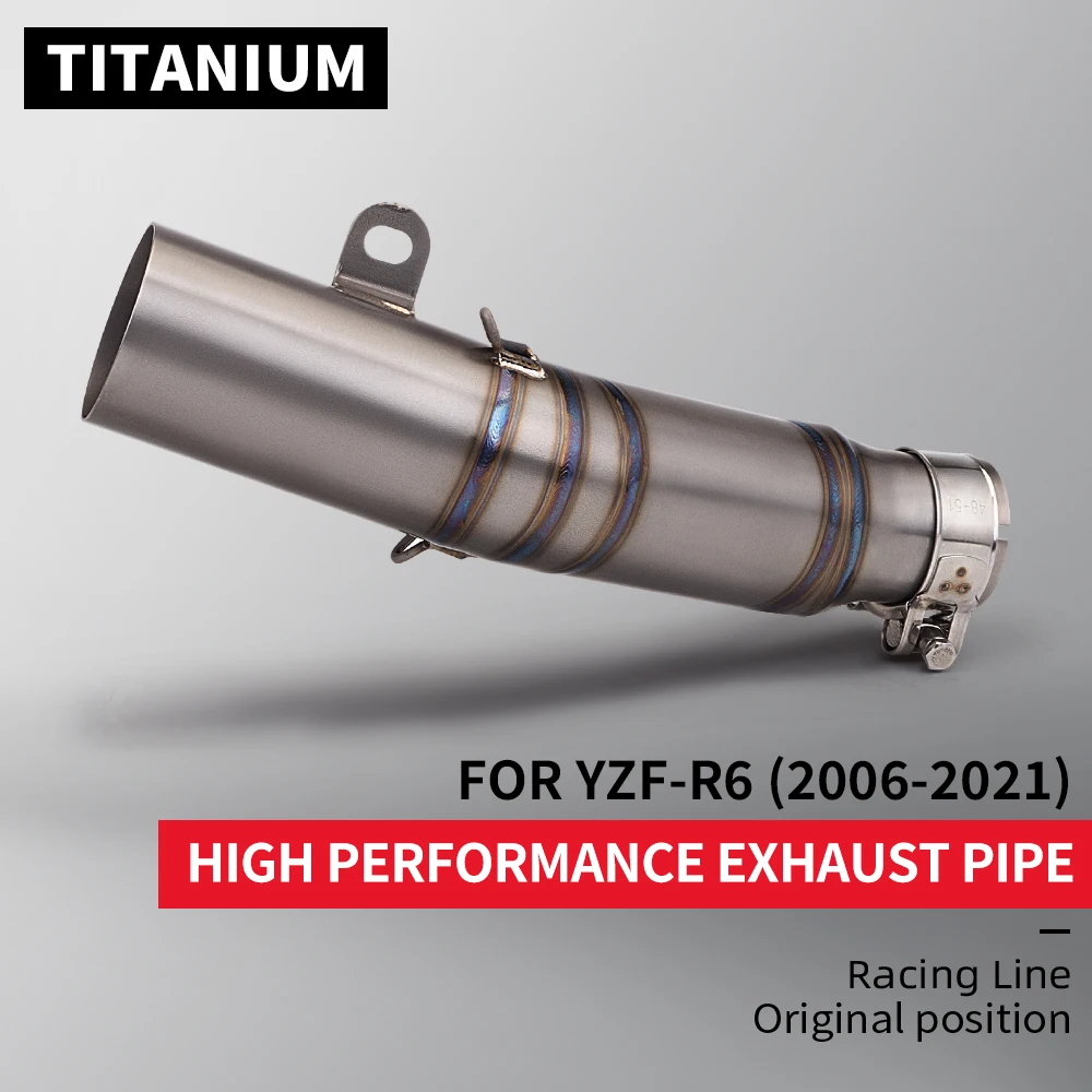 

For YZF-R6 (2006-2021) motorcycle exhaust pipe titanium alloy middle pipe exhaust pipe and tail titanium alloy GP exhaust pipe