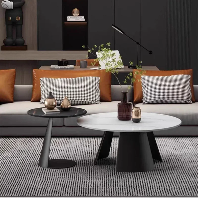 

Luxury Modern Coffee Tables Round Aesthetic Glamour Unique Coffee Tables Minimalist Design Stolik Kawowy Living Room Furniture