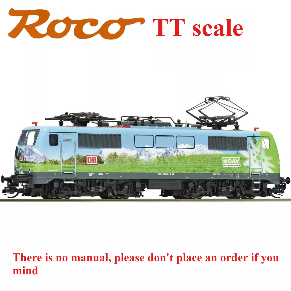 ROCO TT Proportional Train Model 1:120 7580026 BR111 Electric Locomotive Simulation Version Without Manual