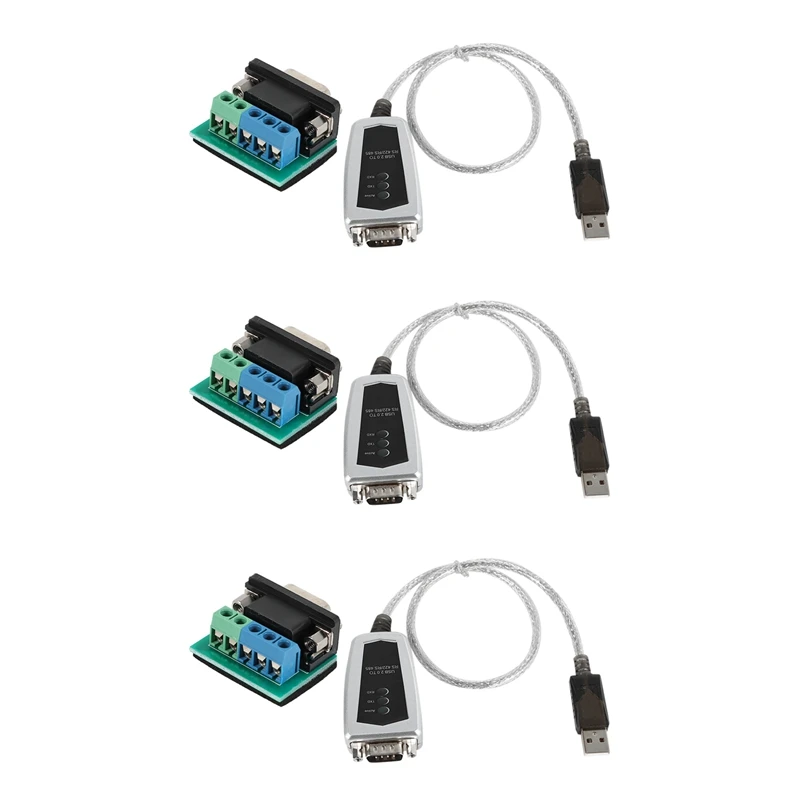 

3X USB To RS485 RS422 Serial Converter Adapter Cable FTDI Chip For Windows 10 8 7,XP And Mac