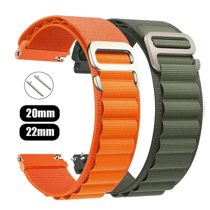 Nylon loop Strap for Samsung Galaxy Watch 7 6 4 5 Pro Classic Gear Active 2 20mm 22mm correa Bracelet Amazfit GTS 3 4 mini Band