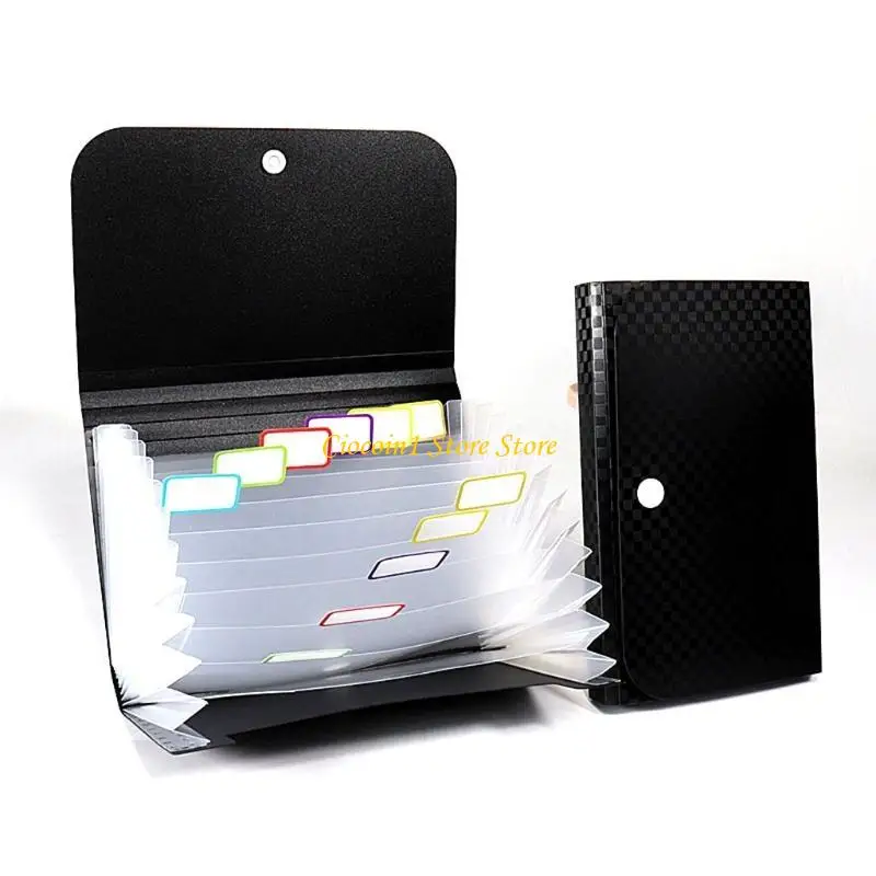

A3PC Multi-layer File Wallet PP Receipt Folder Financial Bills Size Pockets for School Office Business Travel