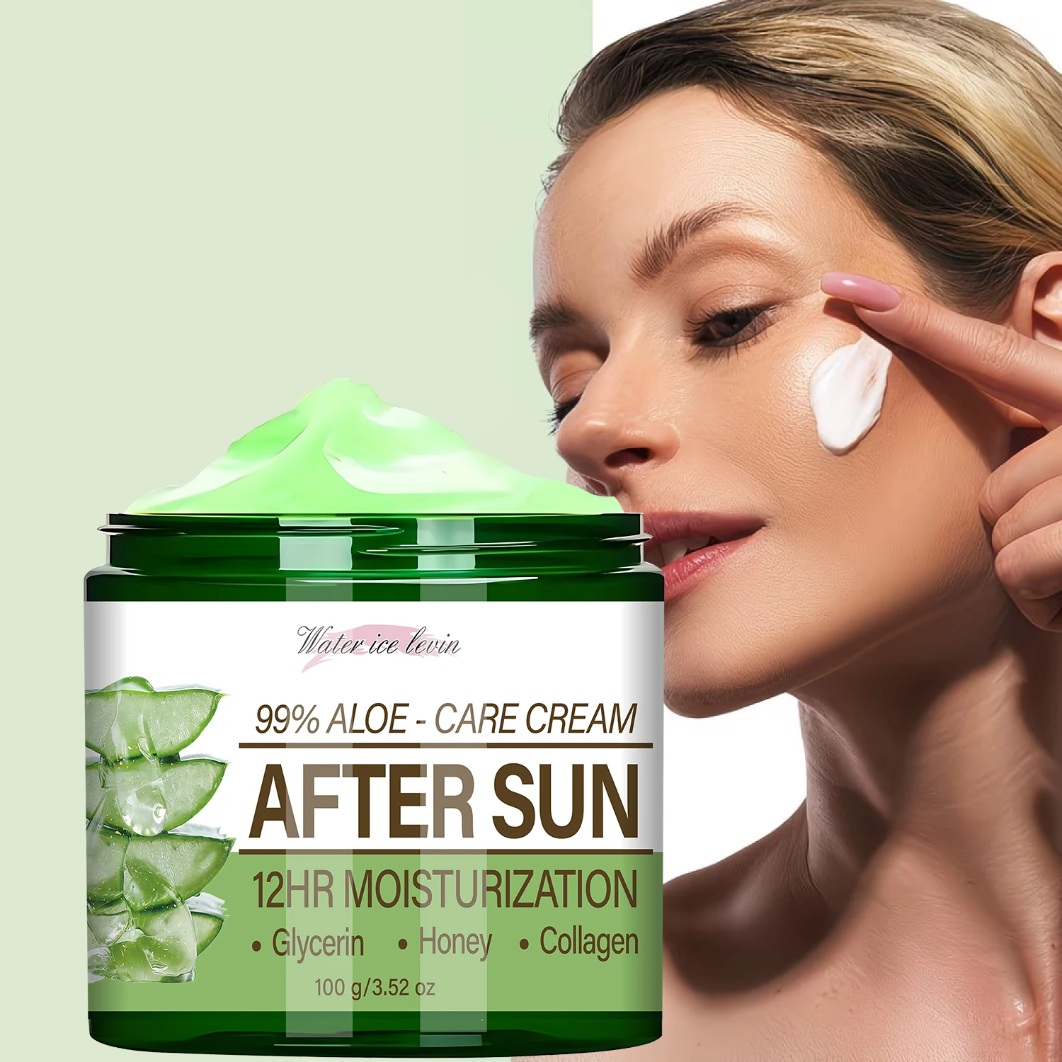 99% Aloe Vera After Sun Cream, 12HR Moisturizing with Collagen & Glycerin