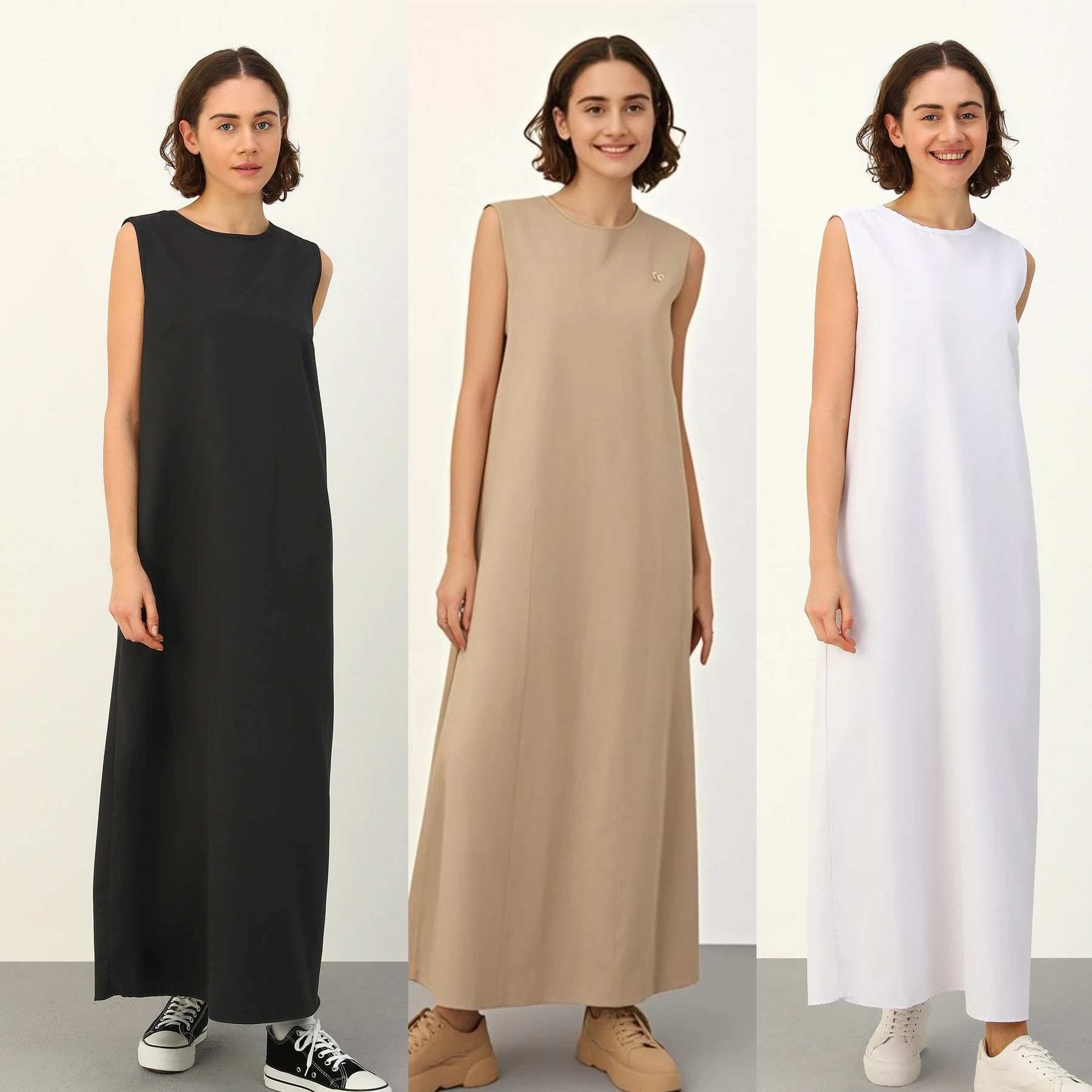 

Оптовая продажа, Новое поступление, мусульманское женское длинное платье макси, однотонное внутреннее платье-комбинация, исламская одежда, женские платья Нида Абая