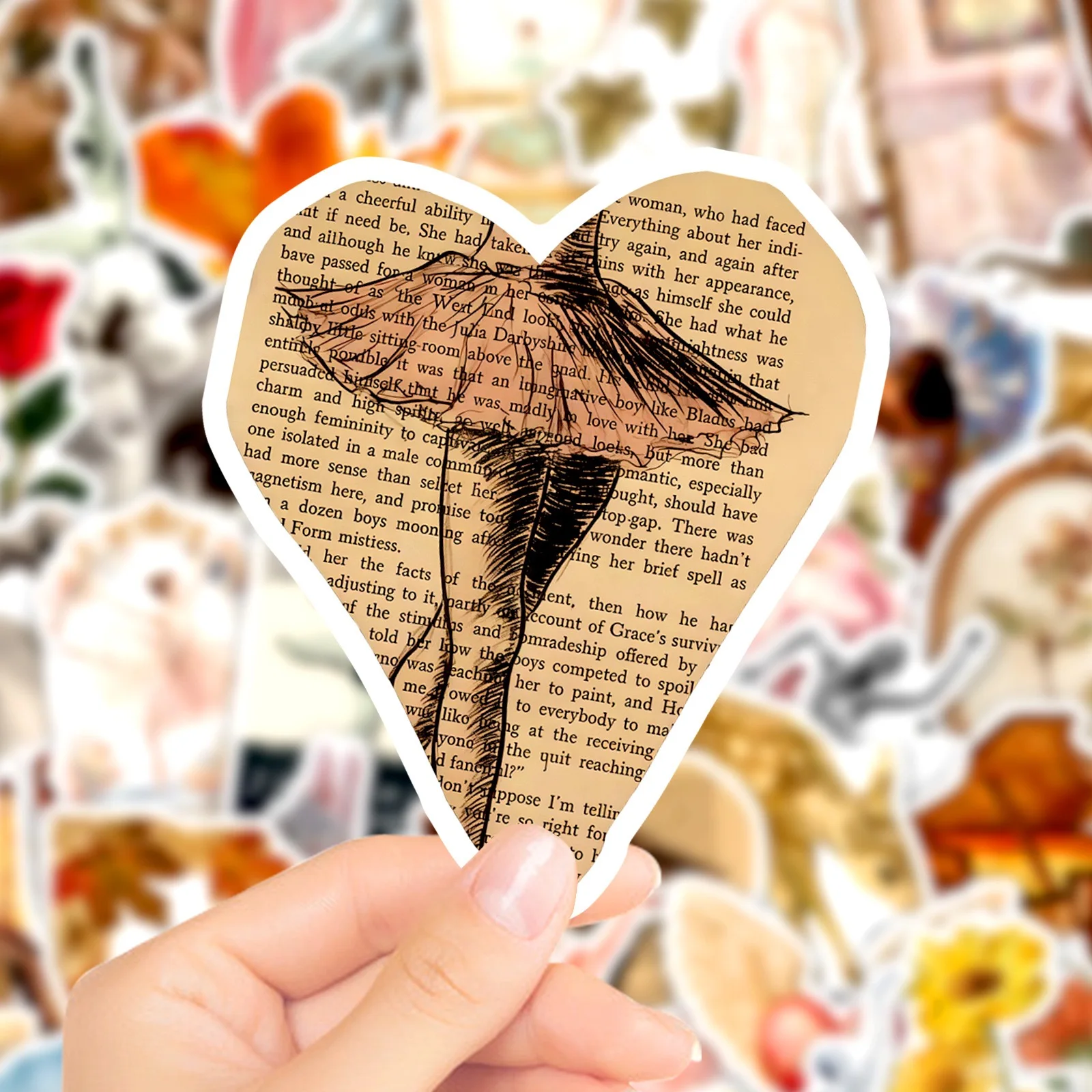 50pcs Vintage Aesthetic Ballet Dance Girl Stickers DIY Waterproof Decals for Scrapbook Laptop Phone Luggage Bottle Decorative
