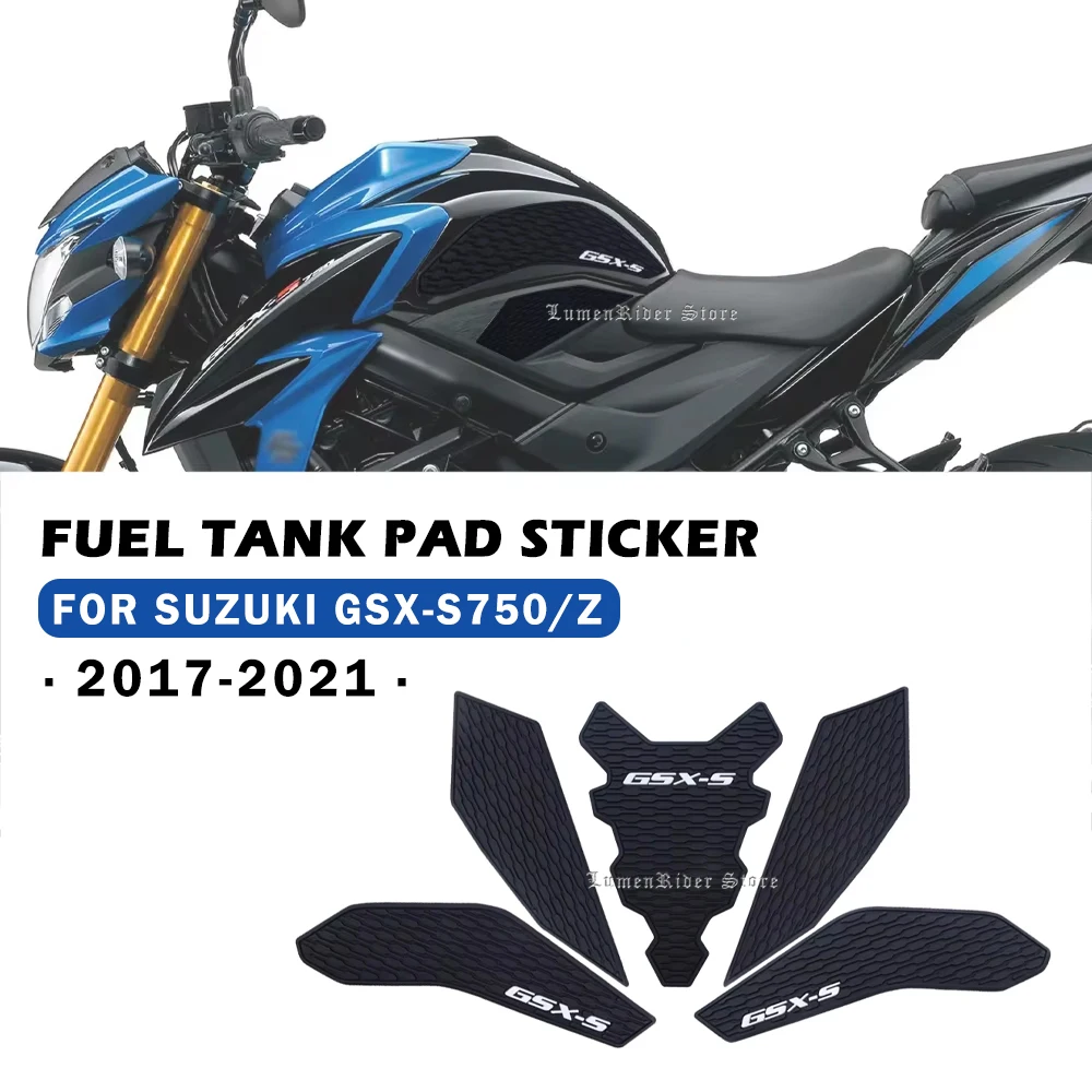 For SUZUKI GSX-S750 Z Motorcycle Accessories Rubber Gas Tank Decoration And Protection Thicken Decals Fuel Tank Stickers Kits