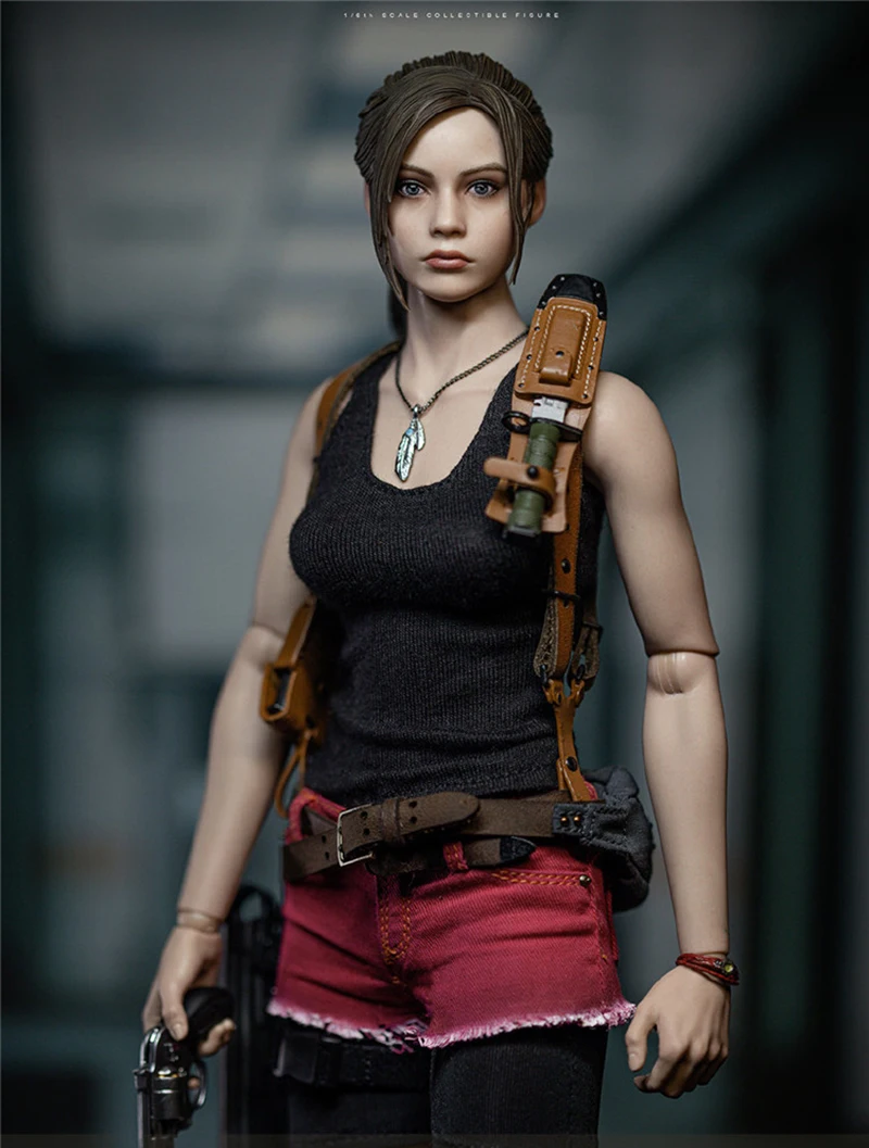 Damtoys DMS038 1/6 skala figurka kolekcjonerska Claire Redfield klasyczne Anime przygoda gra walcząca dziewczyna 12 ''figurka ciała