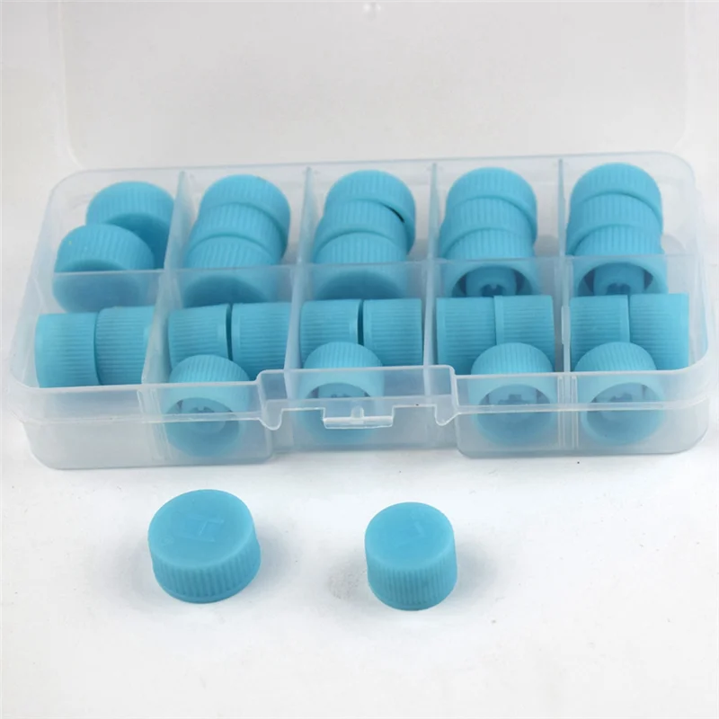 AASS-30 Pcs/Set Auto Air Conditioner Part Car Dust Cover Valve Core Cap High Low Side Port Cap Car High Low Pressure Cap