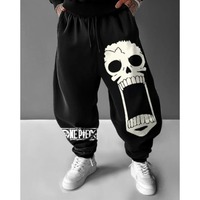 One Piece Men's Pants Sportswear Brook Spring Autumn Winter Japanese Anime Jogger Pants Casual Loose Fashion Cotton Trousers