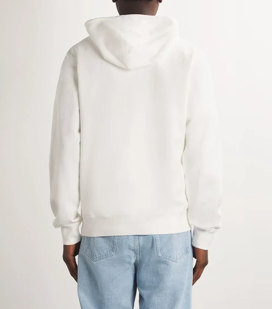 

2025 Spring Unisex Colorful Letters Printed Hoodies Drawstring Long Sleeve Women and Men White Cotton Terry Hooded Sweatshirt