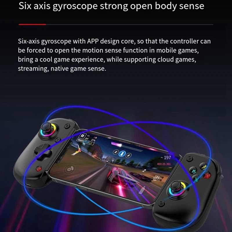 Controlador inalámbrico de tableta D8PRO RGB para juego de interruptor, Joystick elástico Bluetooth para P4 Android