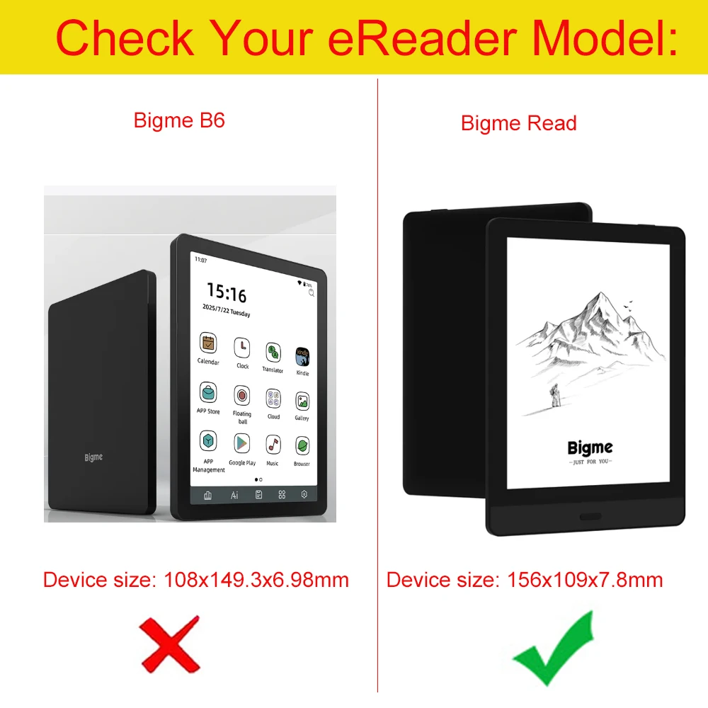 Clear TPU Ultra-Slim Shockproof Soft Transparent Cover,  Case For Bigme Read 6.0 Inch E-Ink Paper Tablet, Anti-Yellowing