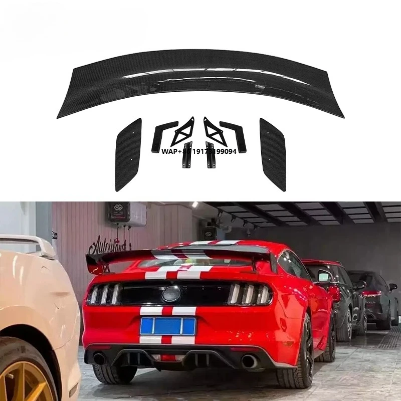 

GT500 Style Carbon Fiber Rear Spoiler for Mustang 2015-2021 Rear Trunk Wing Body Kit Car Exterior Auto Parts Accessories