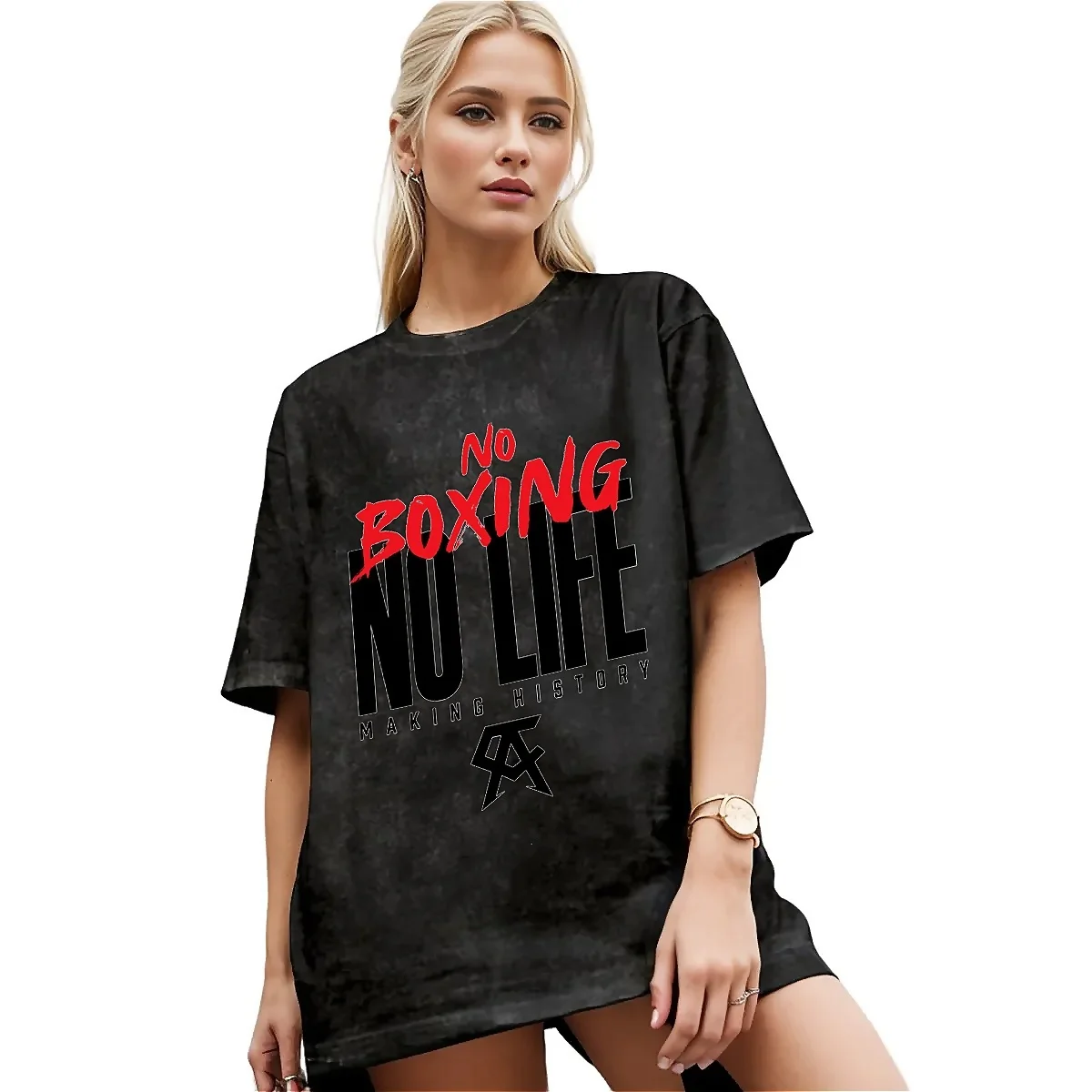 Oversized Washed T-Shirt Canelo No Boxing No Life Cotton T Shirts  Popular Tshirt for Couple Summer Aesthetic Custom Top Tees