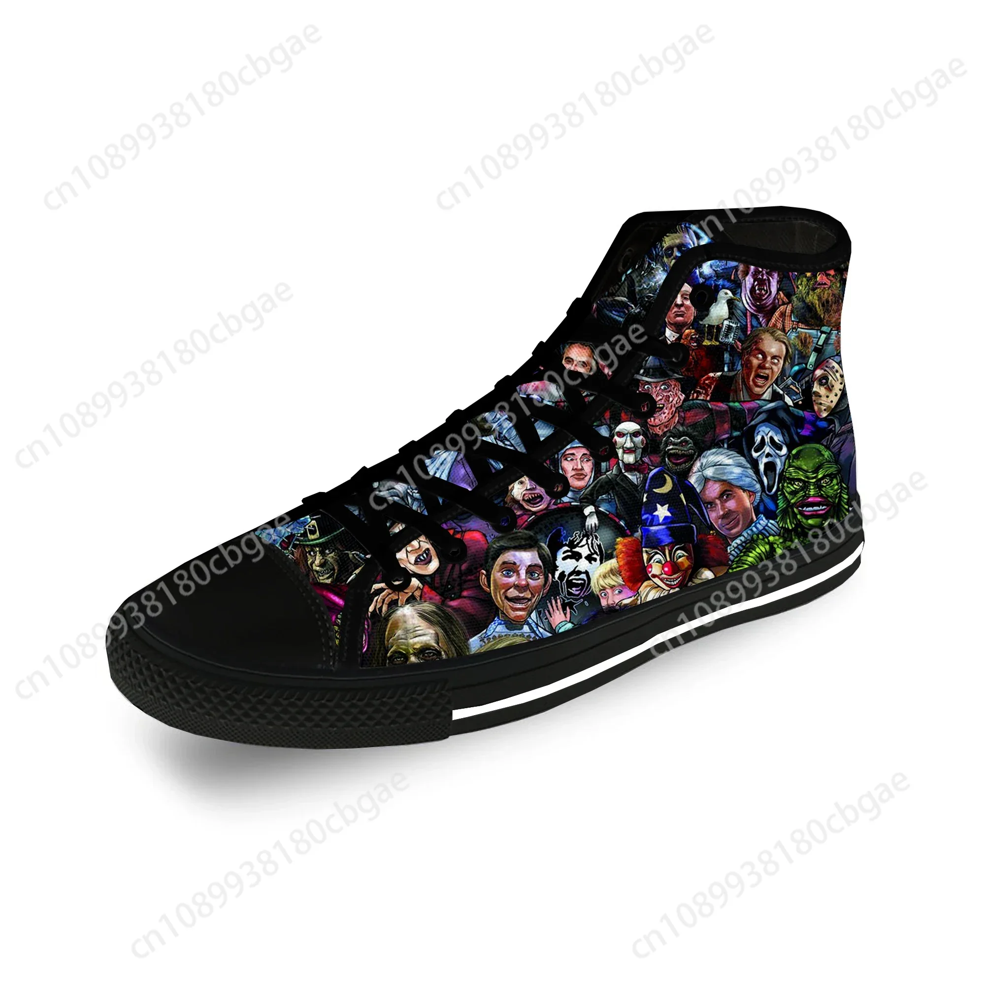 Horror Movie Villains Characters Casual Cloth Fashion 3D Print High Top Canvas Shoes Men Women Lightweight Breathable Sneakers image 2