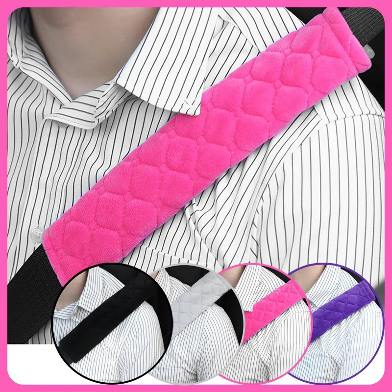 

New Car Soft Seat Belt Seatbelt Cover Seat Belt Covers Warm Plush Safety Belts Shoulder Protection Auto Interior Accessories