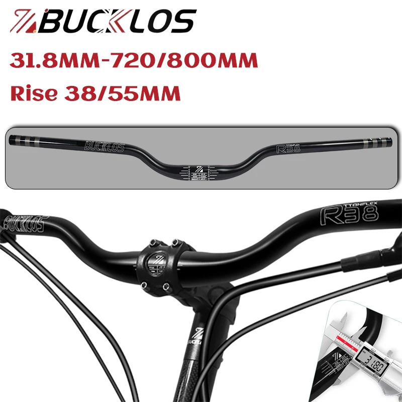 

BUCKLOS велосипедный подъемник, руль 720 мм, 800 мм, MTB 7075, алюминиевый сплав, подставка для руля 38 мм/55 мм, детали для руля горного велосипеда